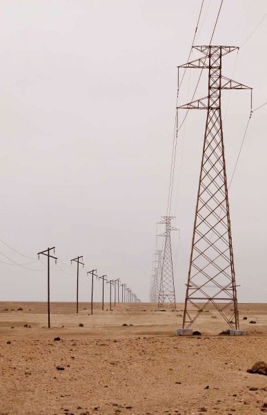 Namibia, Swakopmund Power and telephone lines